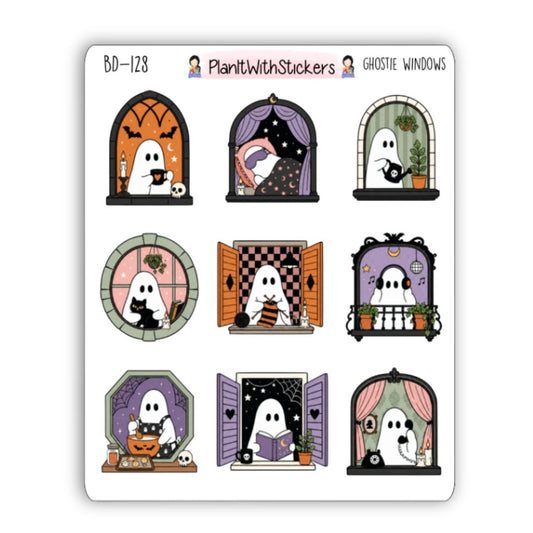 Ghostie Windows Deco Sticker Sheet