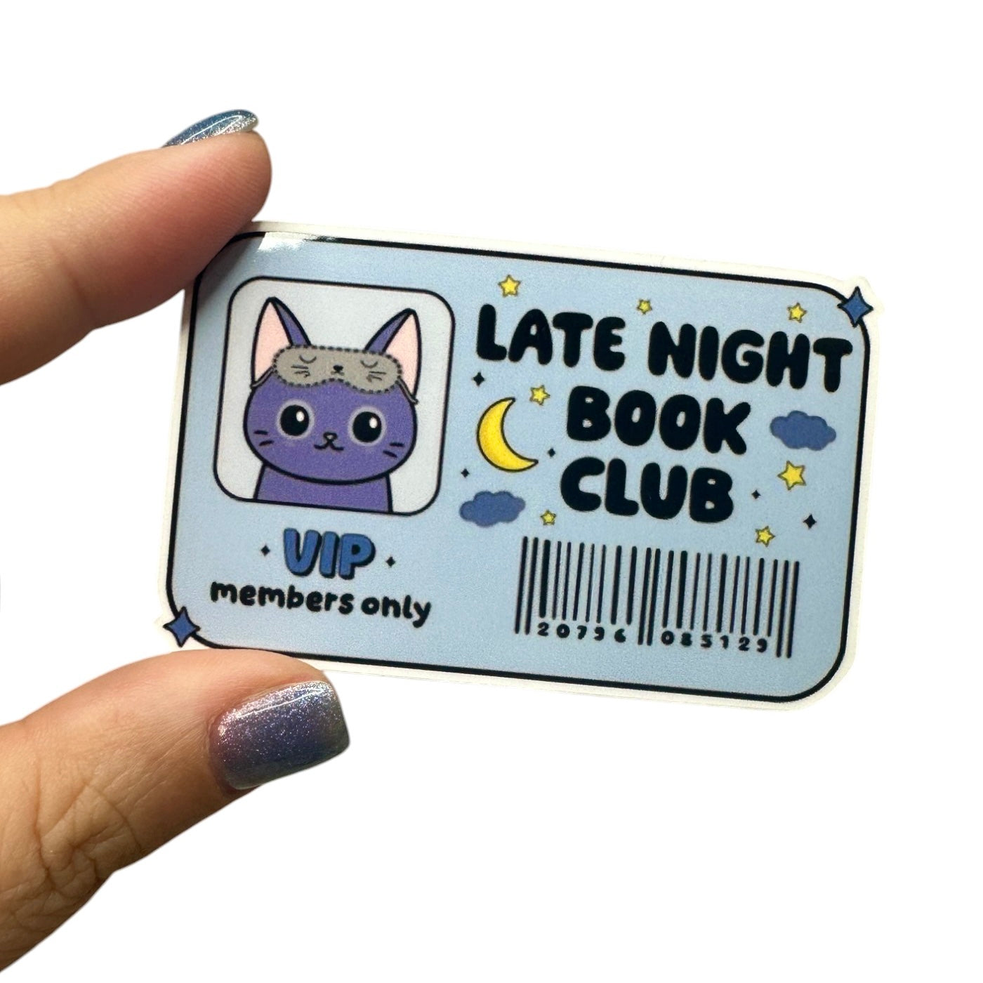 Late Night Book Club VIP Card Bookish Vinyl Diecut