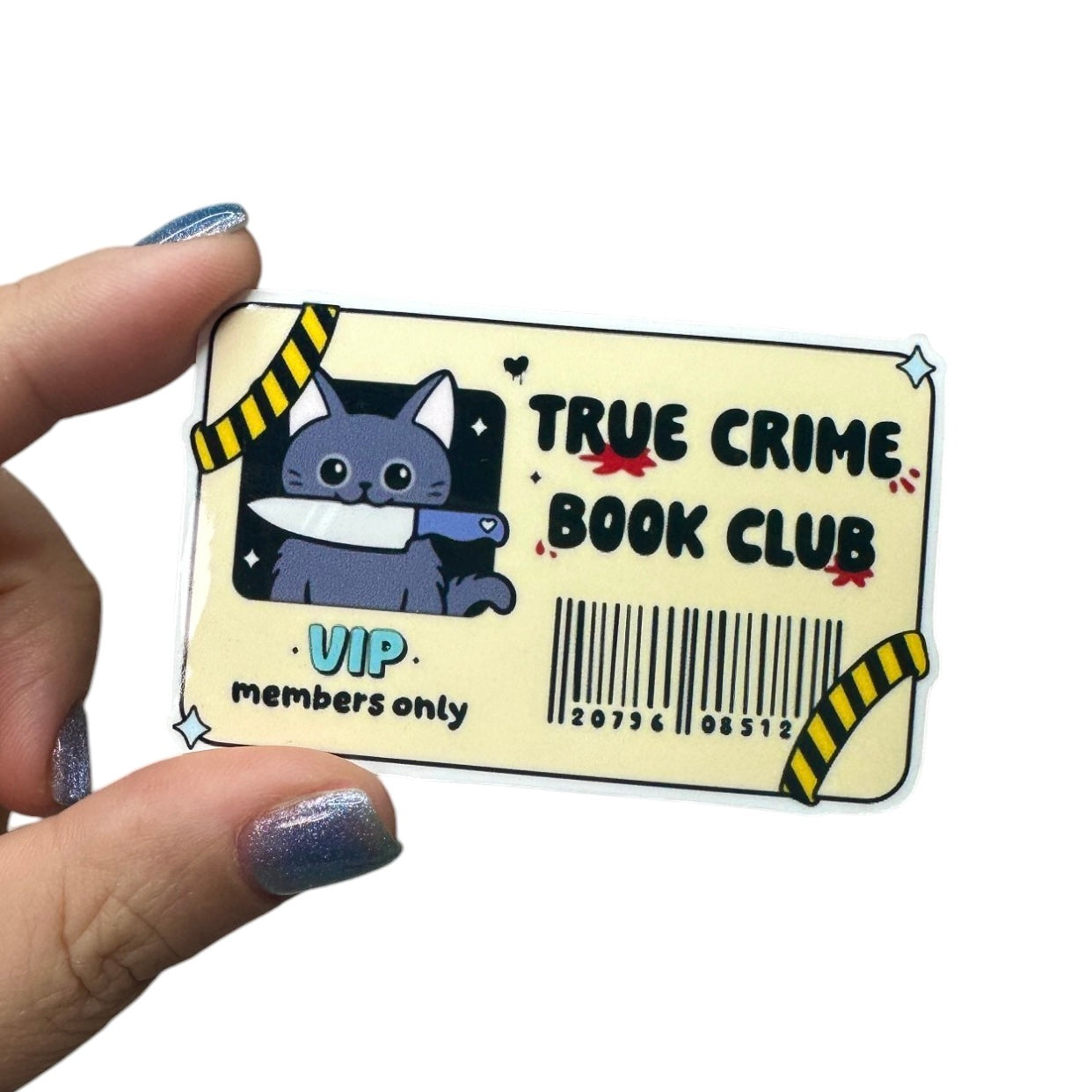 True Crime Book Club VIP Card Bookish Vinyl Diecut