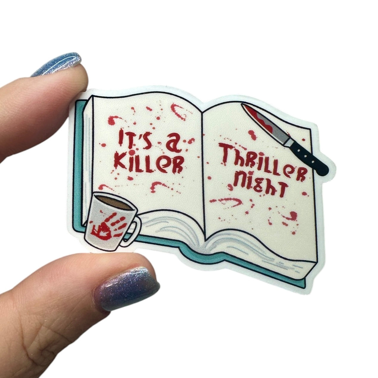 It's A Killer Thriller Night Bookish Vinyl Diecut