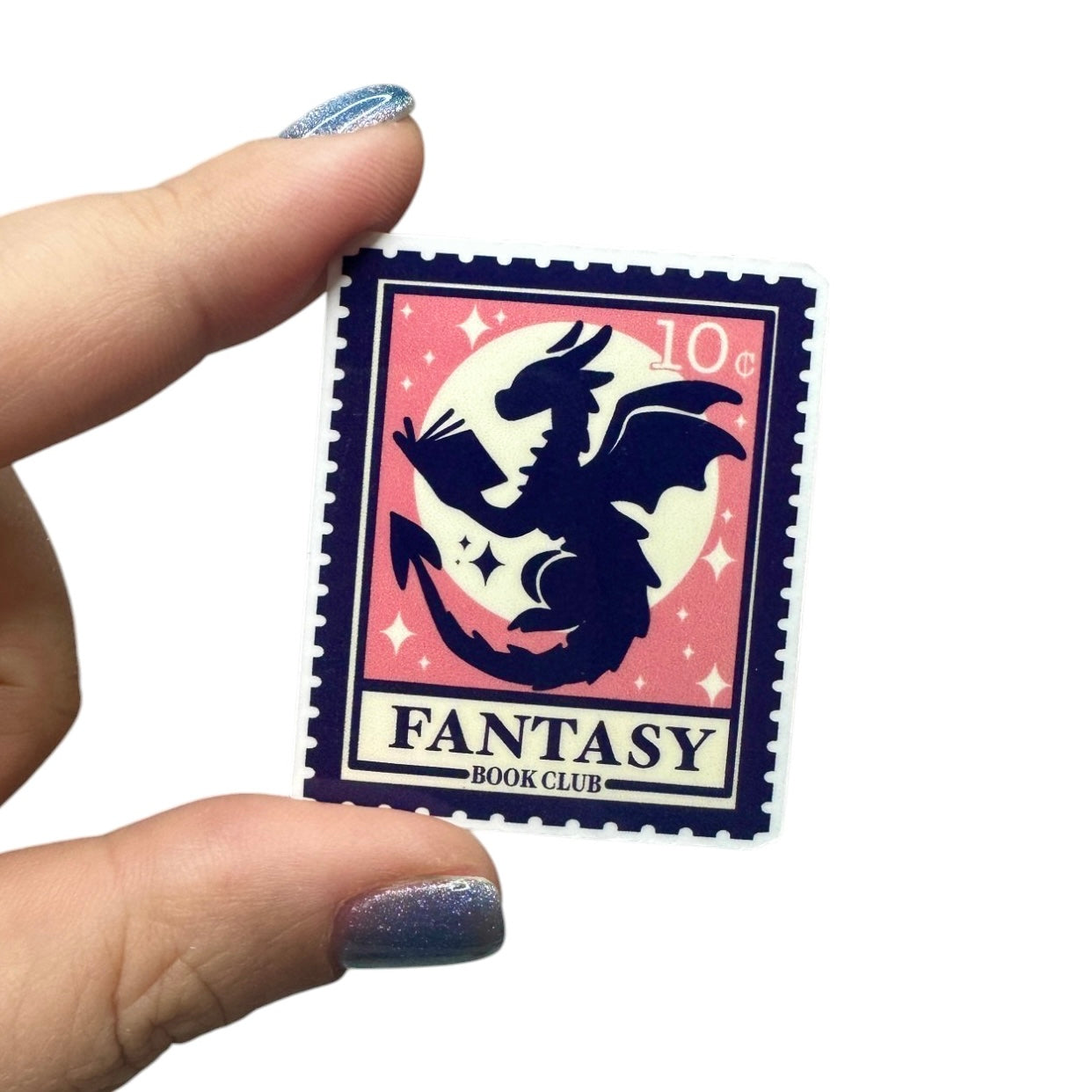 Fantasy Book Club Bookish Stamp Vinyl Diecut