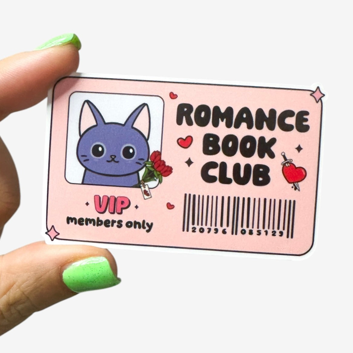 Romance Book Club VIP Card Bookish Vinyl Diecut