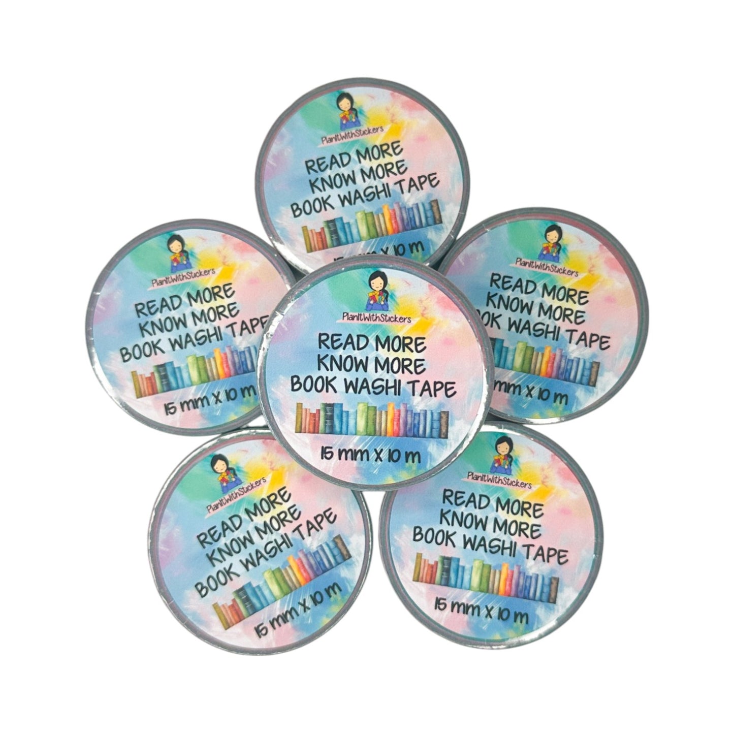 "Read More Know More" Books and Reading Washi Tape Roll