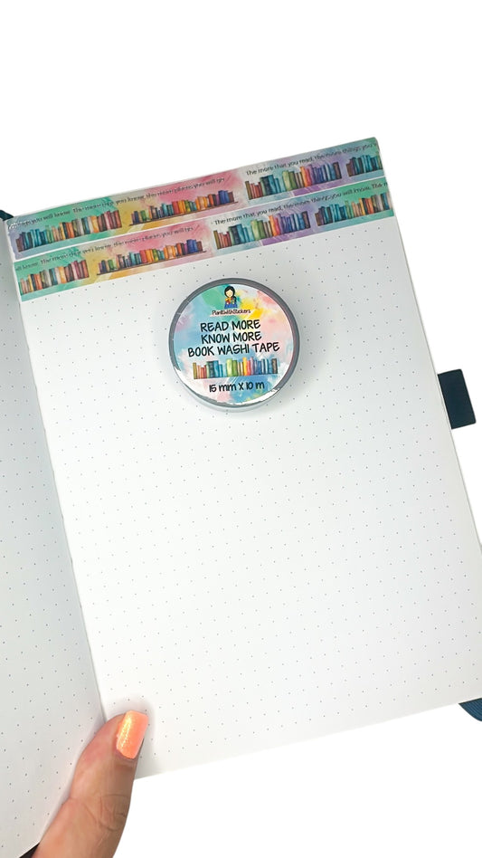 "Read More Know More" Books and Reading Washi Tape Roll