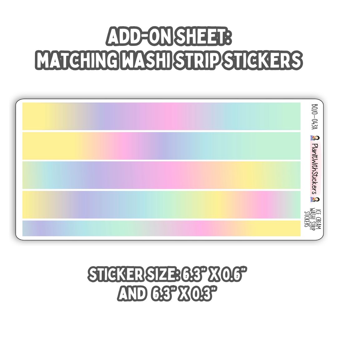 Reading Recap Journaling Stickers – Tastes Like Ice Cream (June)
