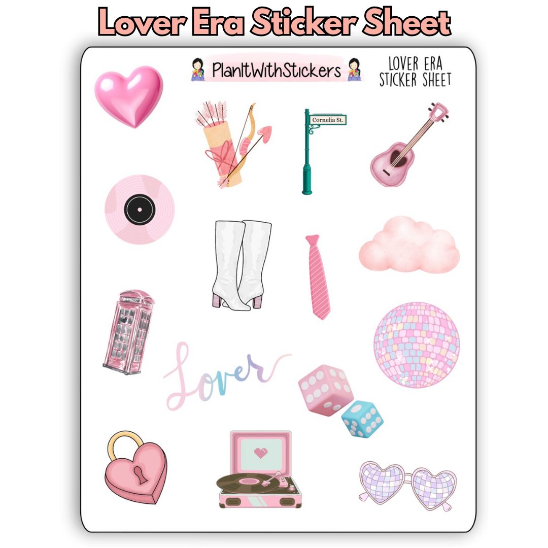 Eras Collection Deco Sticker Sheets (10 Eras Available)