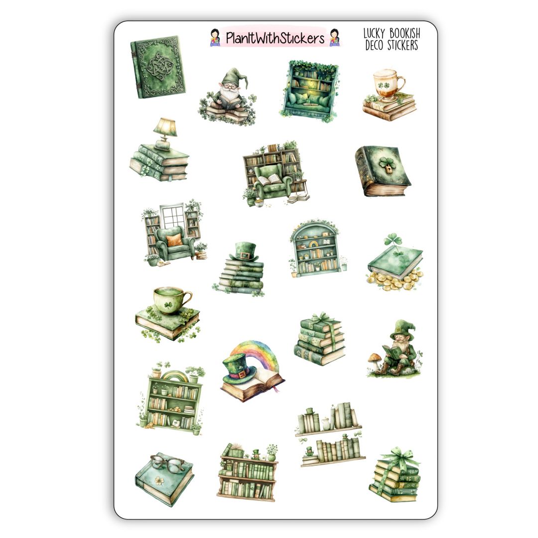 Lucky St. Patrick's Bookish Deco Stickers