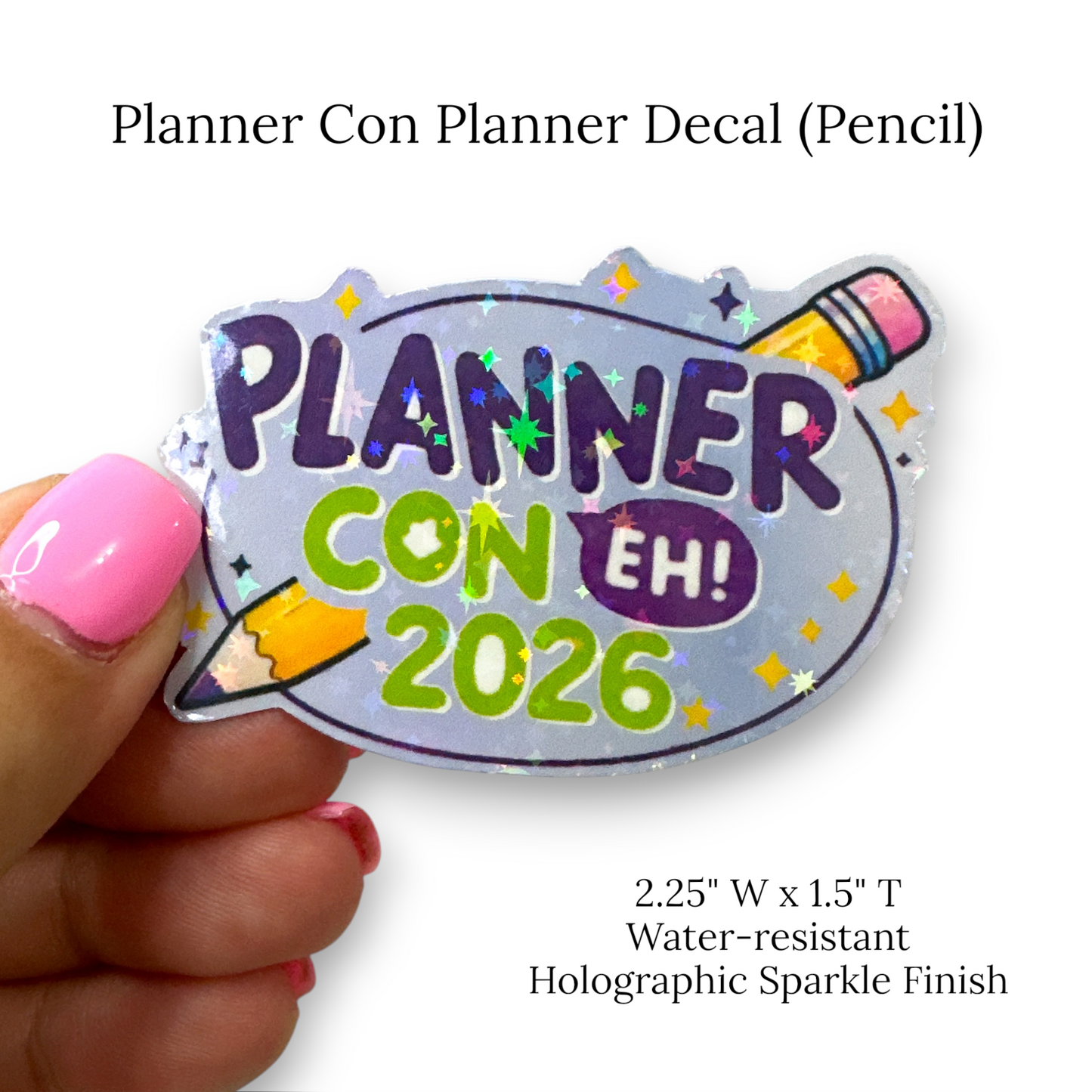Planner Con Planner Decal (Pencil)