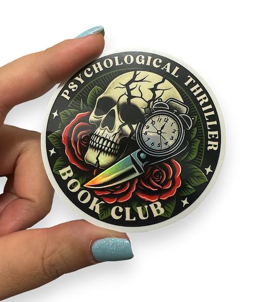 Psychological Thriller Book Club Vinyl Holographic Finish Diecut