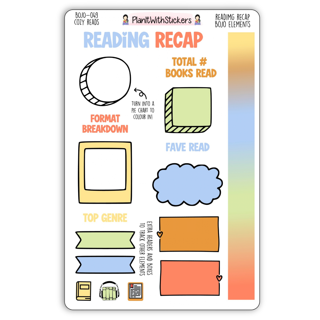Reading Recap Journaling Stickers – Cozy Reads (November)