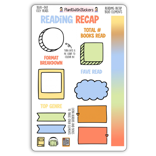 Reading Recap Journaling Stickers – Cozy Reads (November)