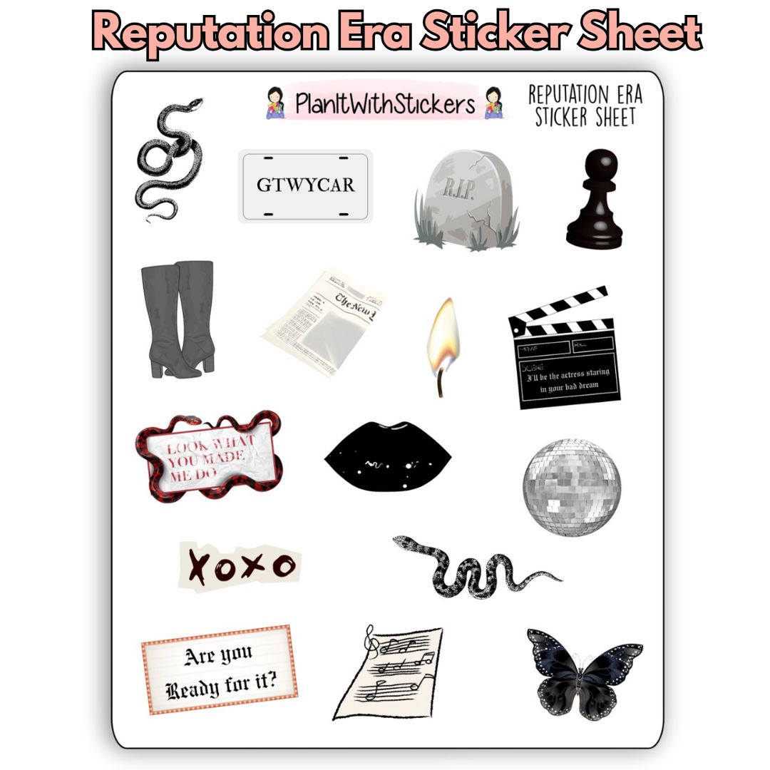 Eras Collection Deco Sticker Sheets (10 Eras Available)
