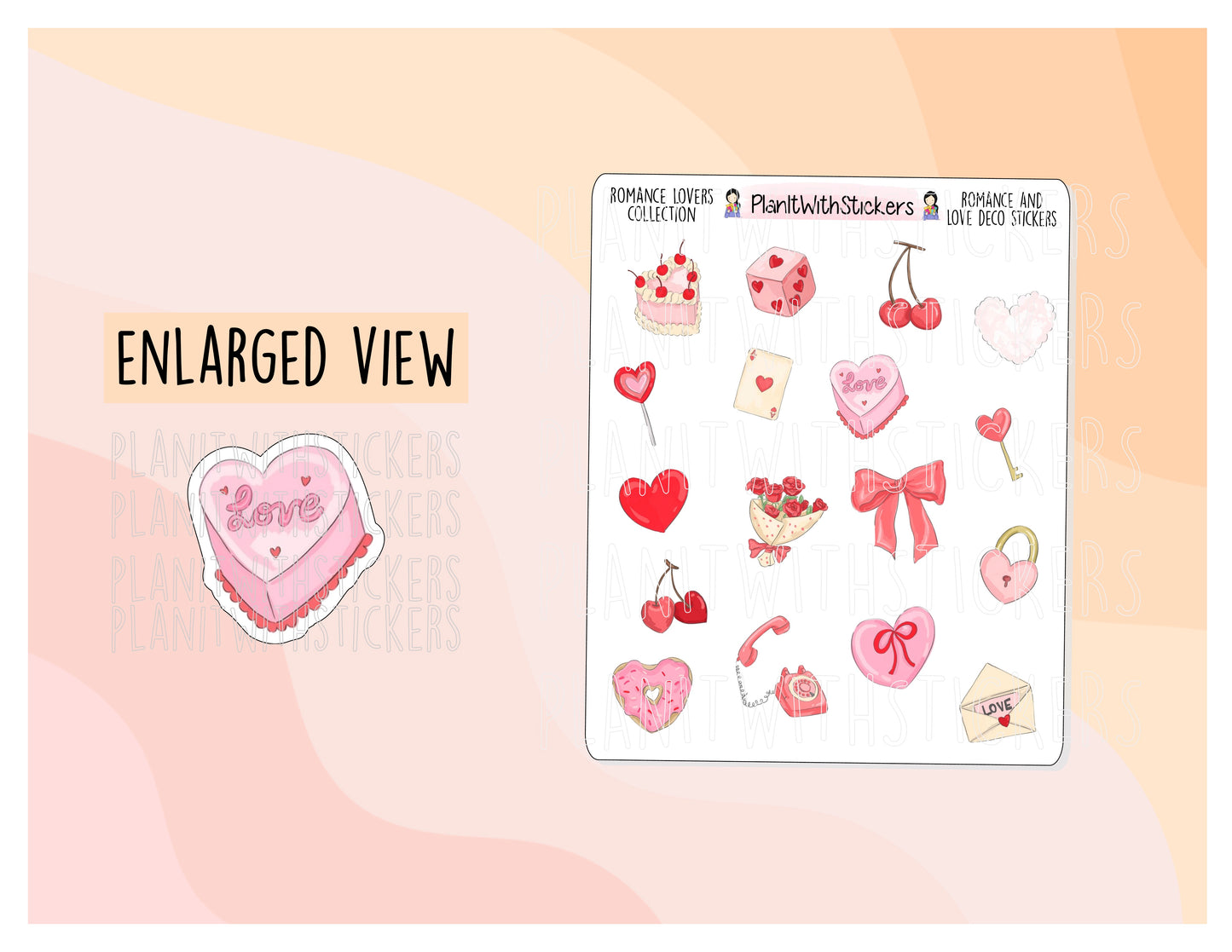 Romance Lovers Journaling Deco Sticker Sheet