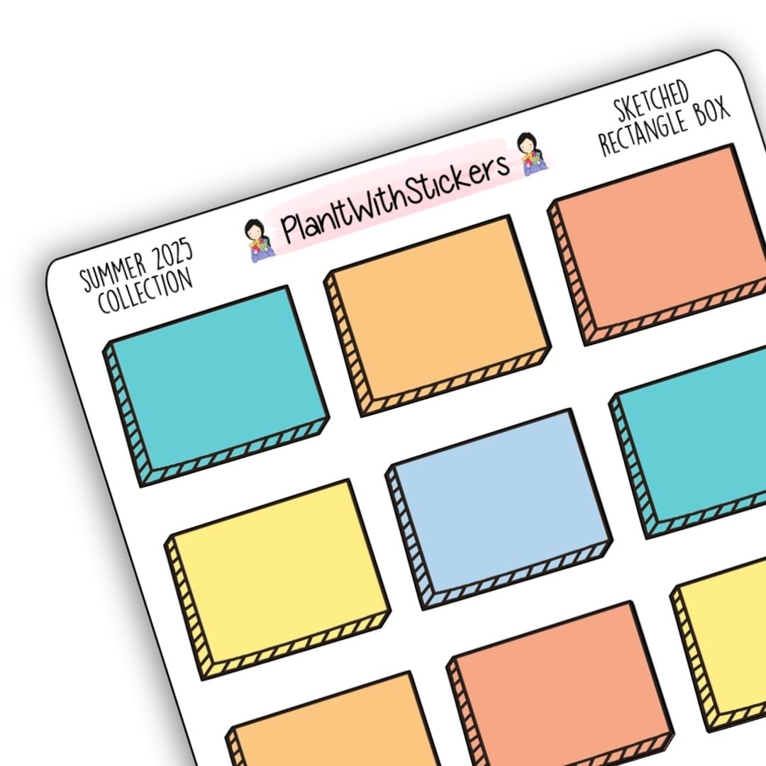 Sketched Rectangle Box - Summer 2025 Colours