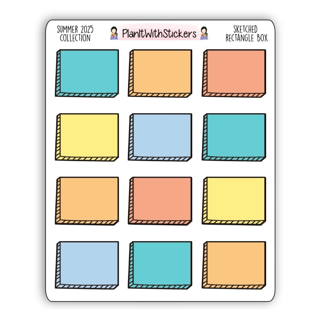 Sketched Rectangle Box - Summer 2025 Colours