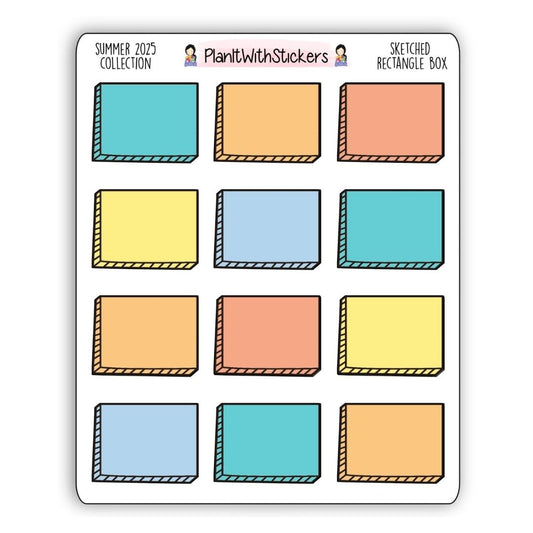Sketched Rectangle Box - Summer 2025 Colours