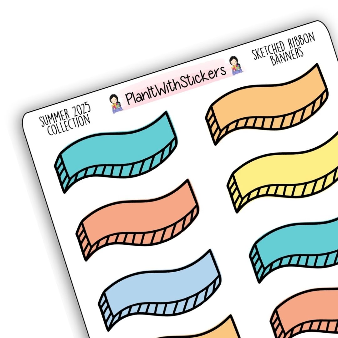 Sketched Ribbon Banners - Summer 2025 Colours