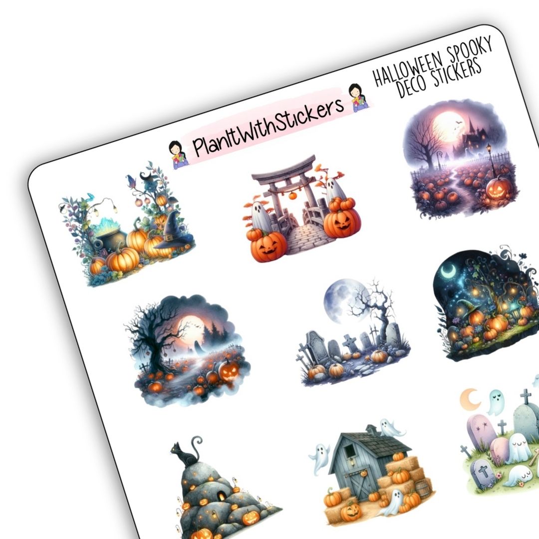Halloween Spooky Decorative Stickers – Fall 2025 Collection