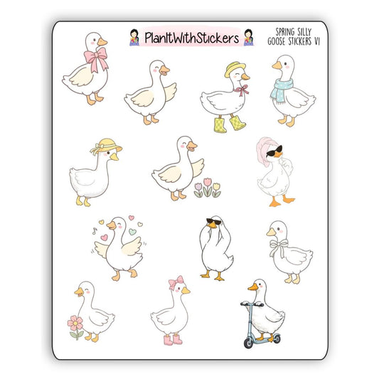Spring Silly Goose V1 Sticker Sheet