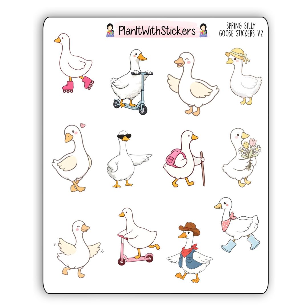 Spring Silly Goose V2 Sticker Sheet