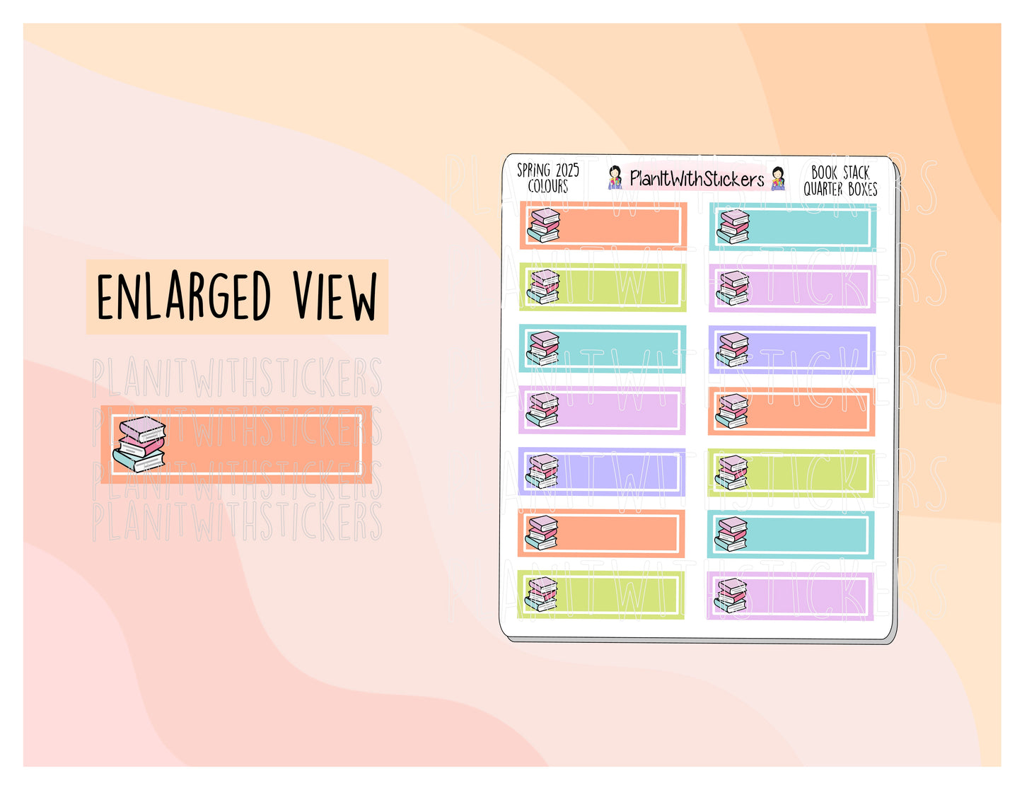 Stacked Book Quarter Boxes - Spring 2025 Colours