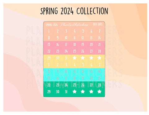 Date Dots - Spring 2024 Colours