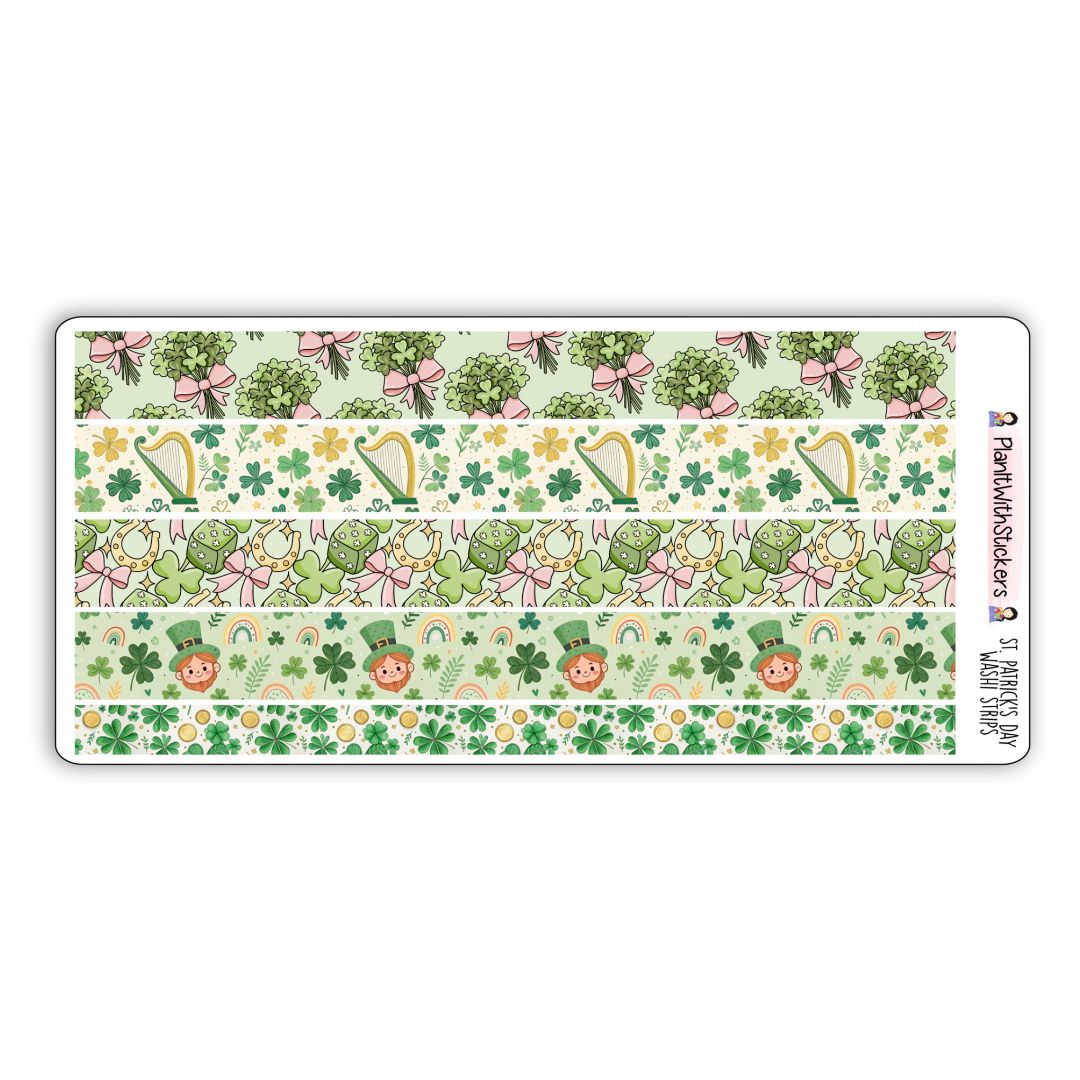 St. Patrick's Day Long Washi Strips