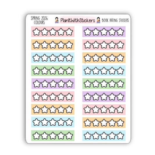 Stars Rating Stickers - Spring 2026 Colours
