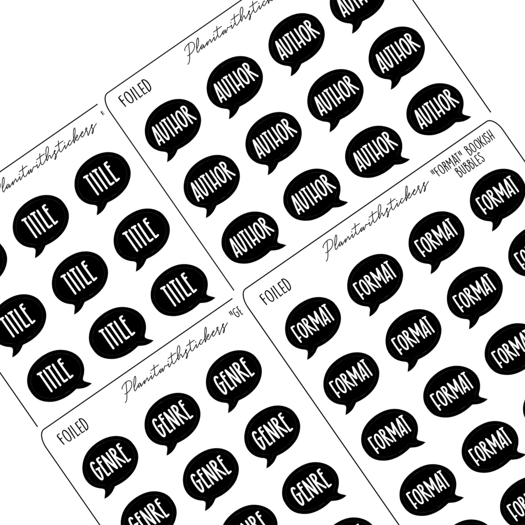 Book Journal Starter Stickers - Full Foiled -  À La Carte (Part 2)