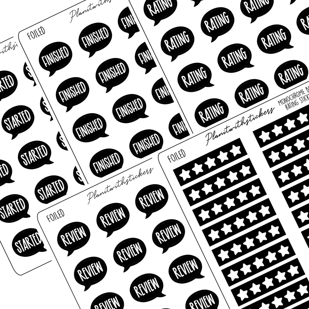 Book Journal Starter Stickers - Full Foiled - À La Carte (Part 1)