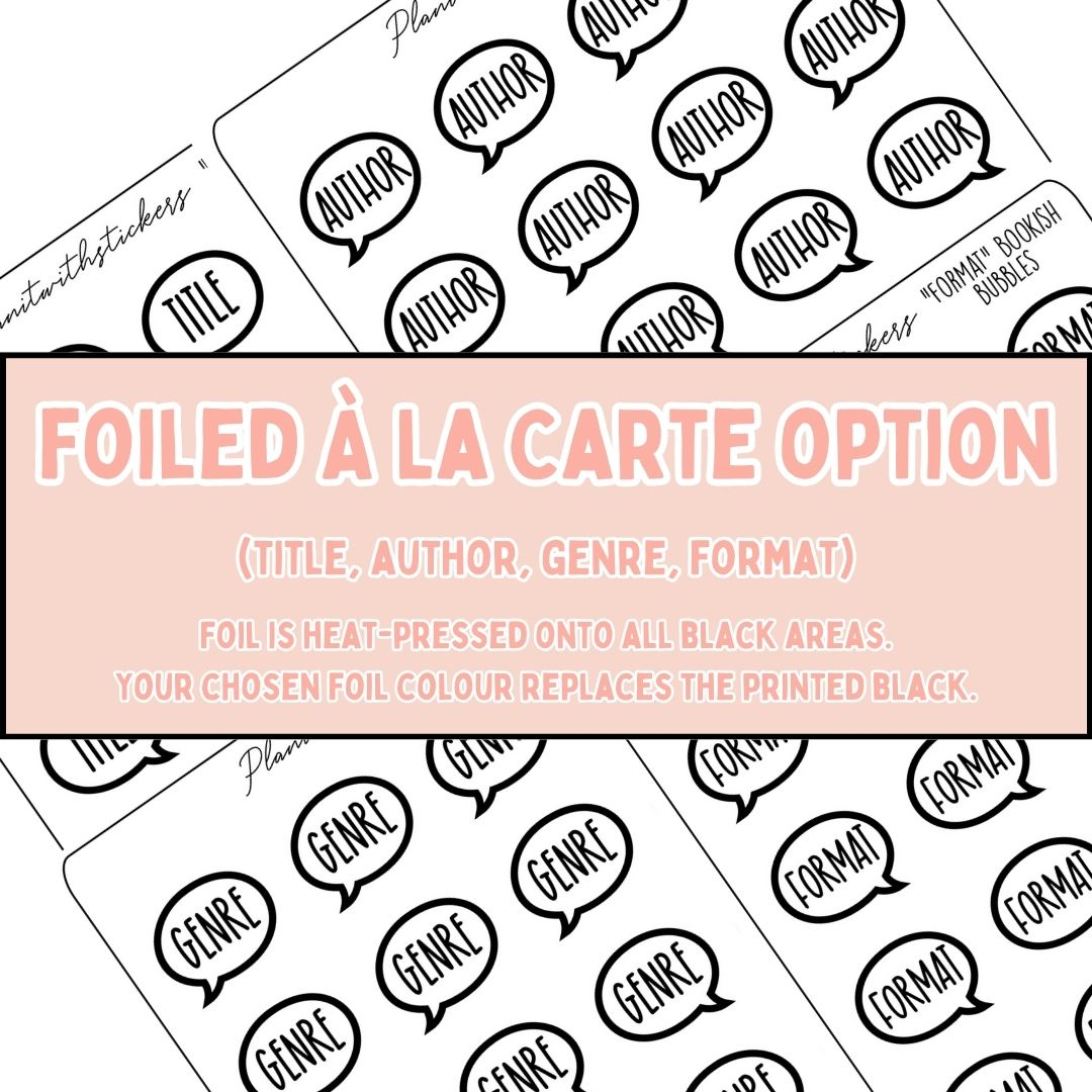 Book Journal Starter Stickers - Foiled - À La Carte (Part 2)