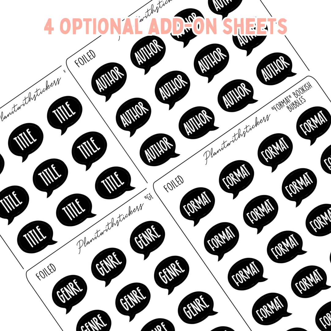 Book Journal Starter Sticker Pack - Full Foiled (Bundle)