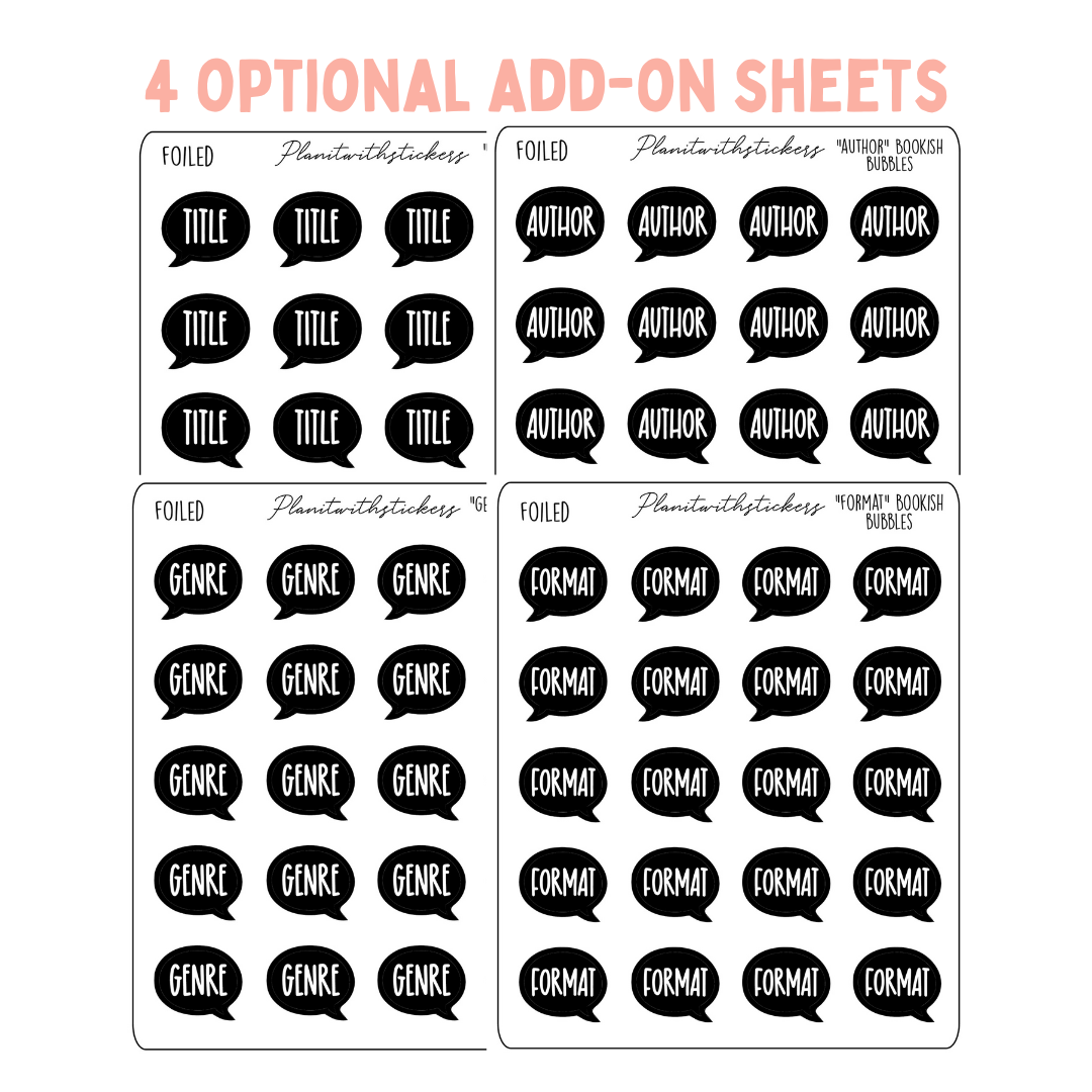 Book Journal Starter Sticker Pack - Full Foiled (Bundle)