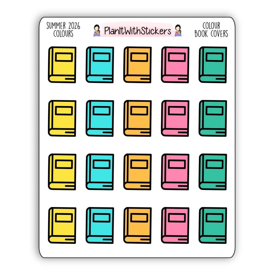 Book Cover Icon Stickers – Summer 2026 Collection