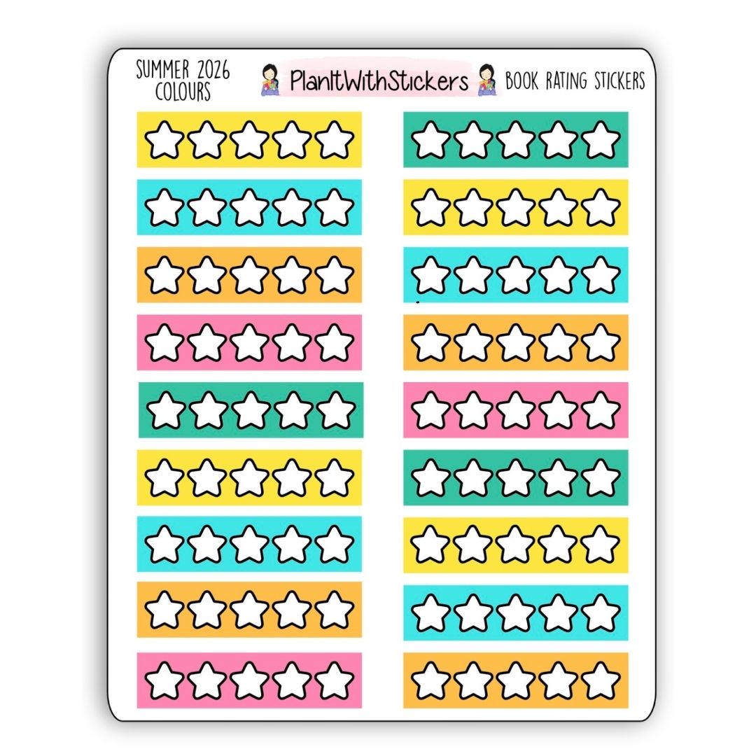 Star Rating Stickers – Summer 2025 Collection