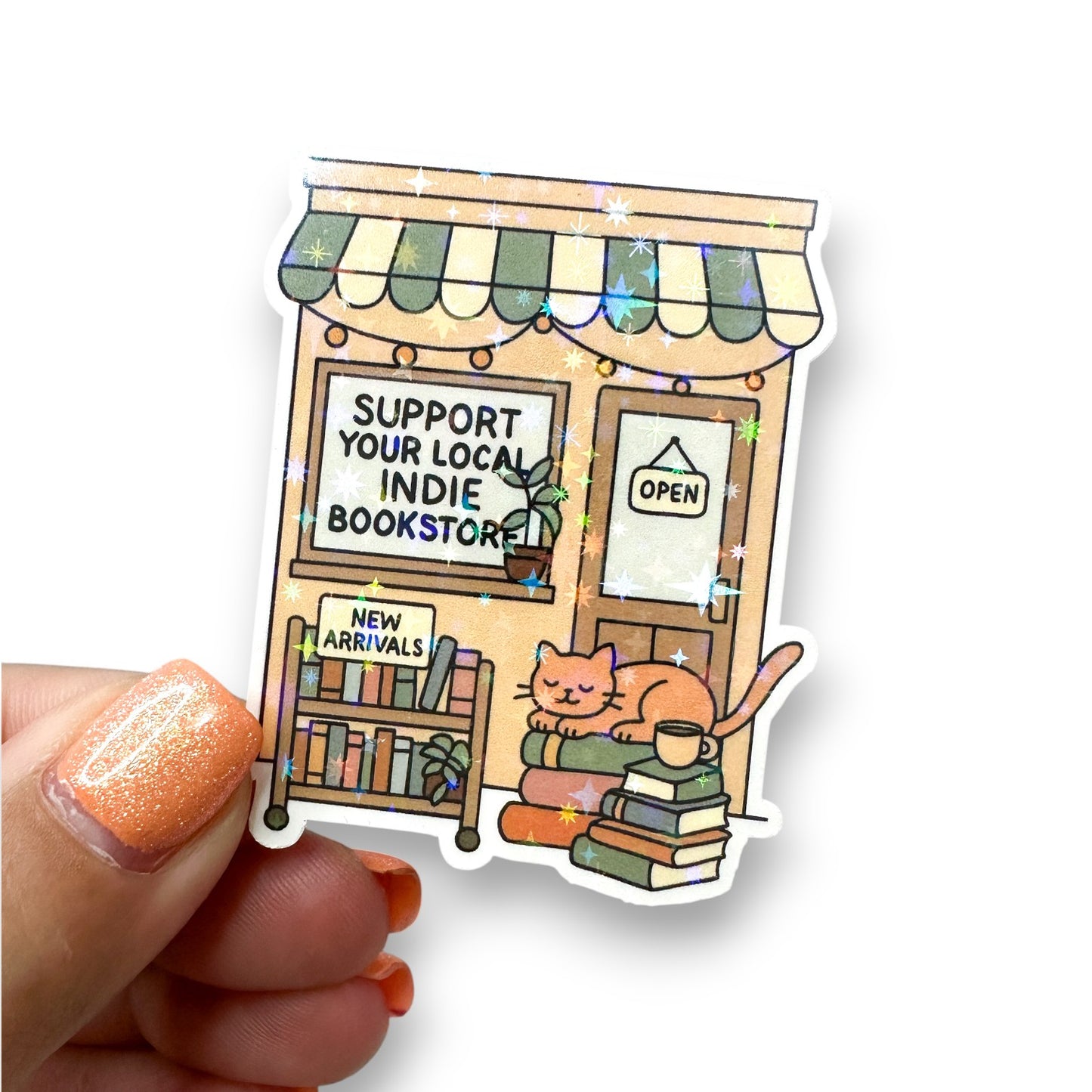 Support Your Local Indie Bookstore Die Cut Sticker