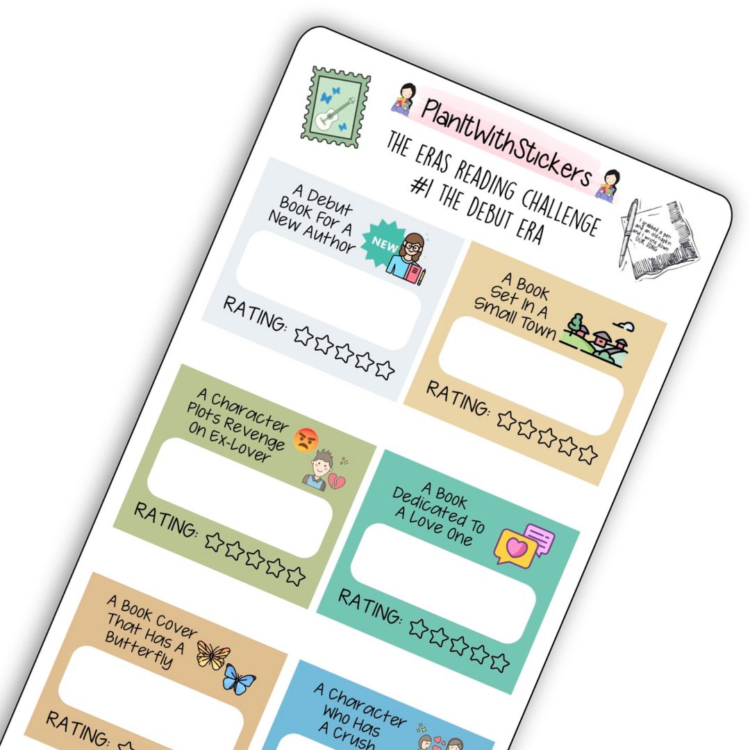 The Debut Era (#1) The Eras Reading Challenge Book Prompt Stickers