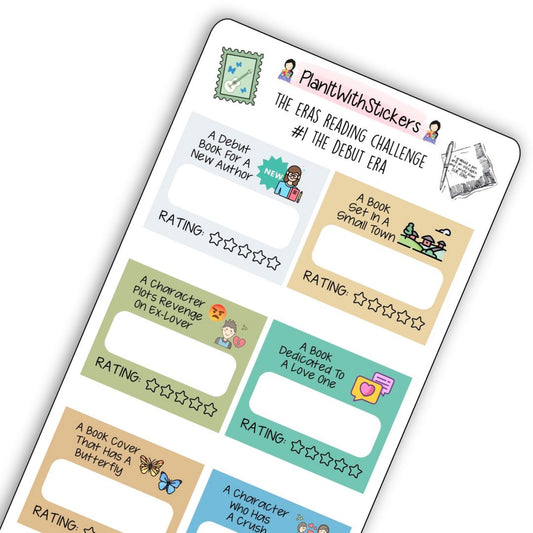 The Debut Era (#1) The Eras Reading Challenge Book Prompt Stickers