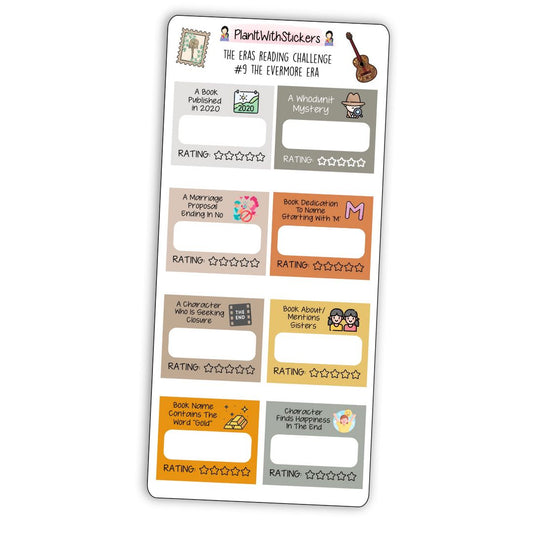 The Evermore Era (#9) The Eras Reading Challenge Book Prompt Stickers