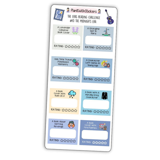 The Midnights Era (#10) The Eras Reading Challenge Book Prompt Stickers