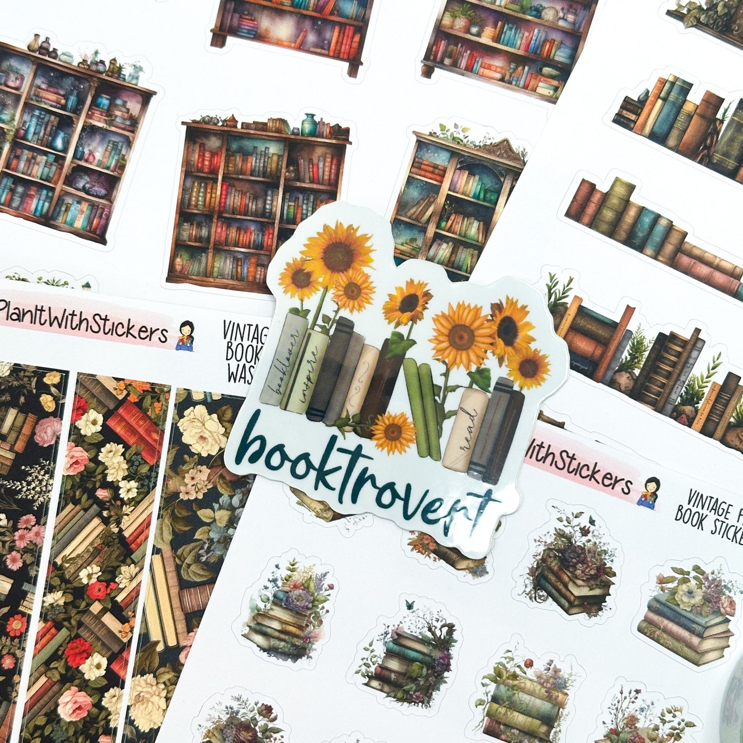 Vintage Bookish Sticker + Merch Bundle