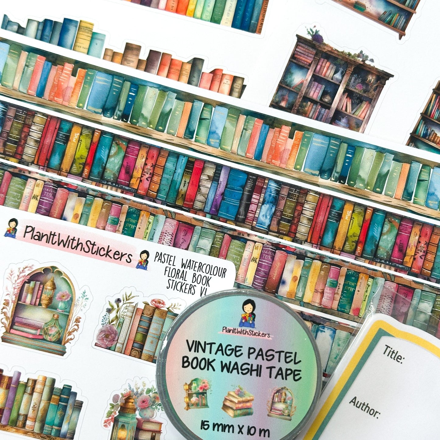 Bookish Watercolour Essentials Sticker Bundle