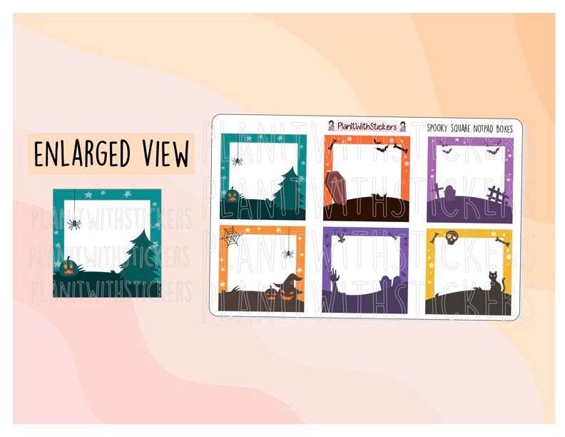 Spooky Square Notepad Boxes