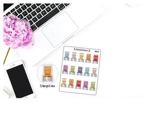 141A - Buy More Dog Food Puppy Dog Stickers for , Plum Paper, Recollections, and similar planners