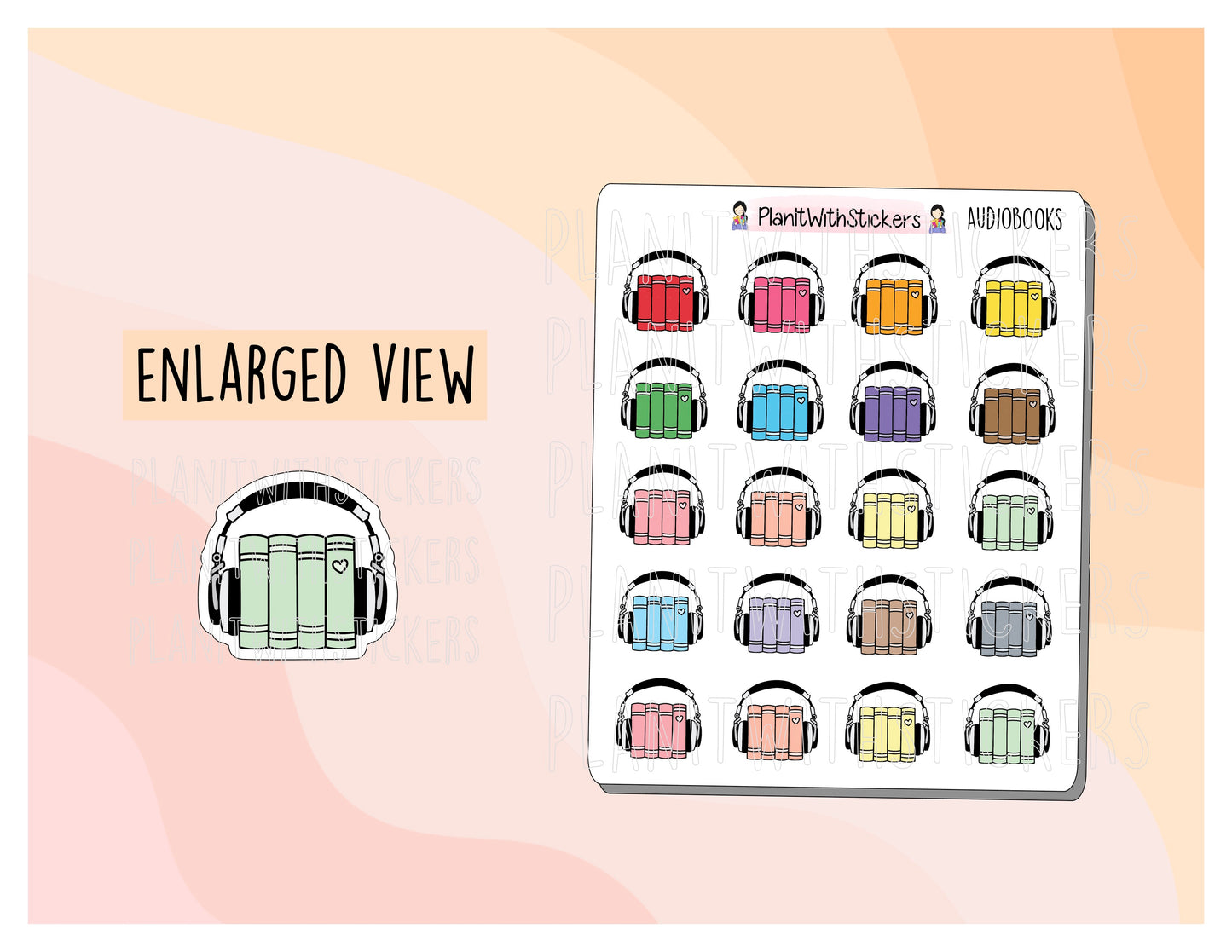 Audiobook Reading Stickers Book Stickers Reading Stickers