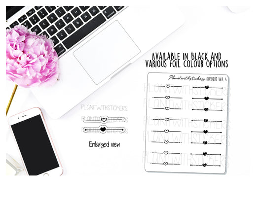 Box Dividers (V4)- Minimal / Bujo Planning Stickers