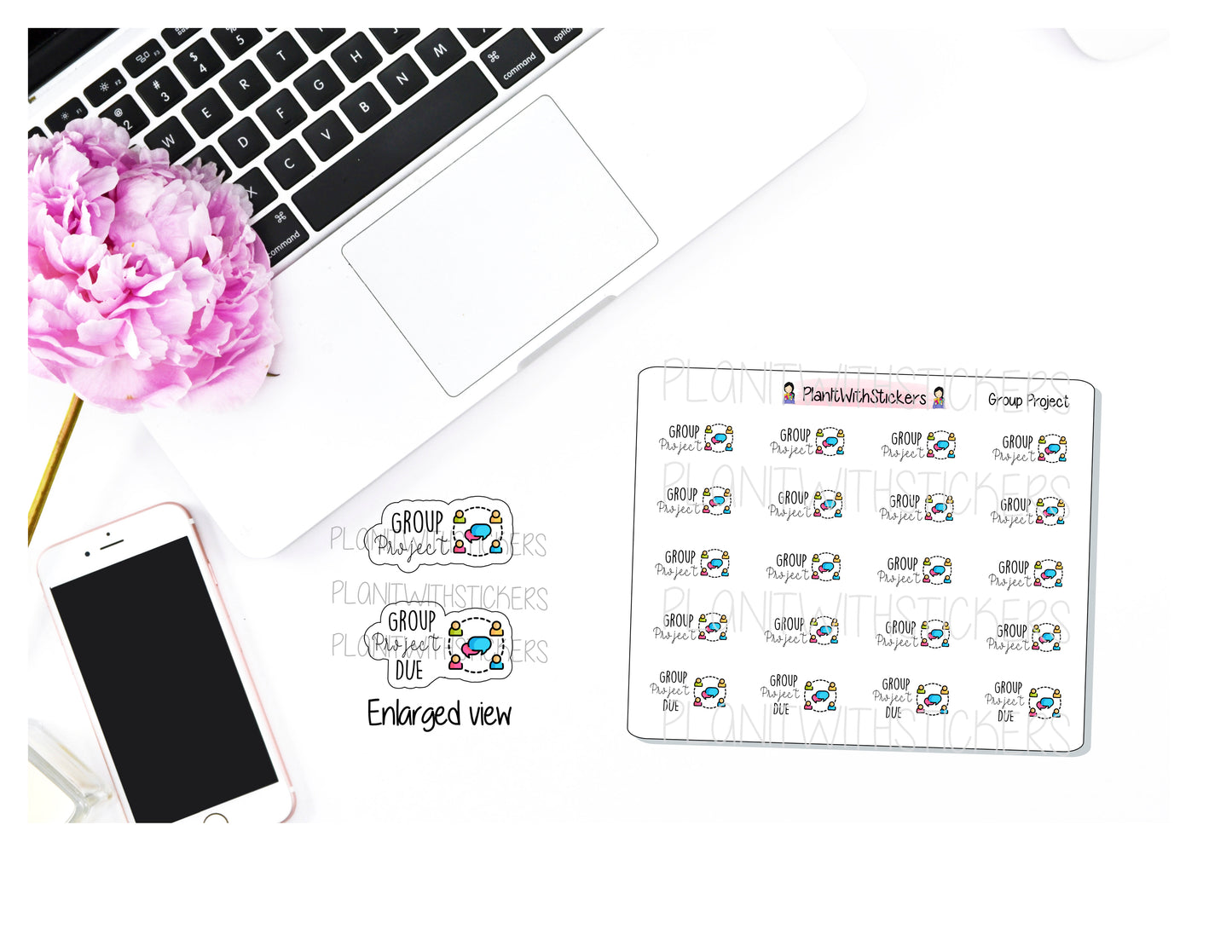 Group Project Collaboration Work School / College Class Stickers for and similar planners