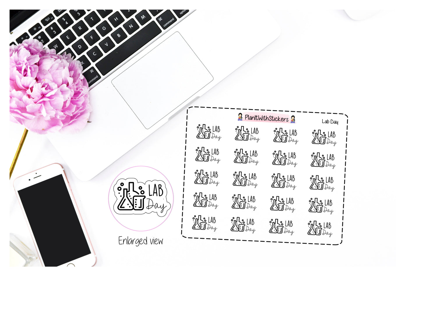 Lab Day School / College Class Stickers for and similar planners