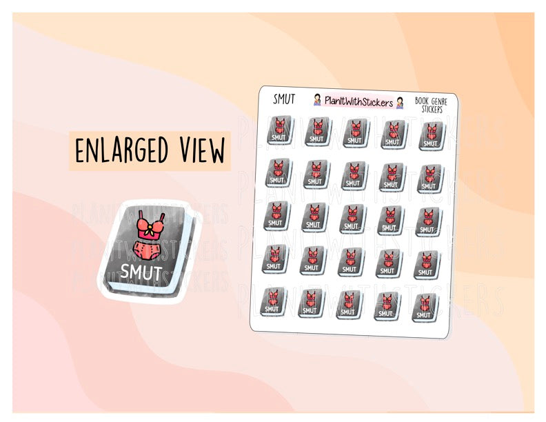 Smut Book Genre Icon Sticker