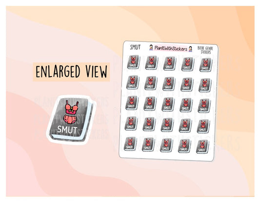 Smut Book Genre Icon Sticker